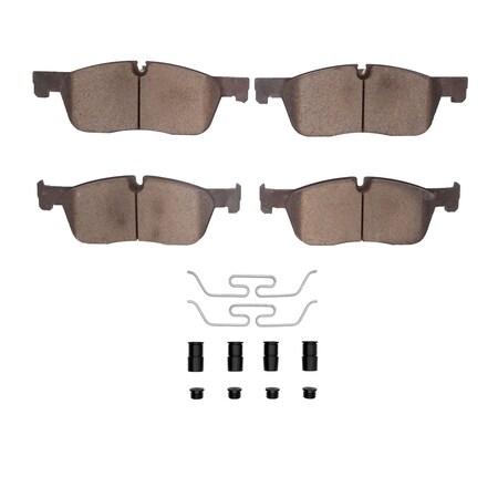 Dynamic Friction Co 3000 Ceramic Brake Pads and Hardware Kit, Low Dust, Low Copper Ceramic, 100% Asbestos-free, Front 1310-1838-11